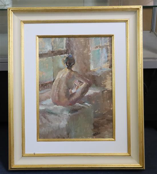 § Sherree Valentine Daines (1956-) Seated female nude 18 x 13in.